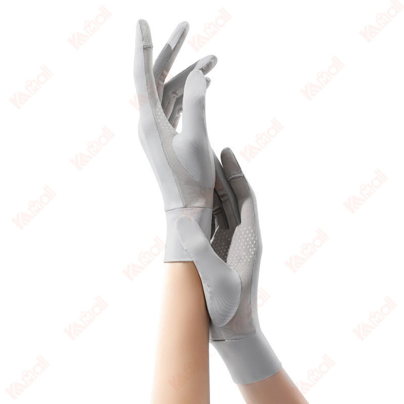 gray glove ice silk for women